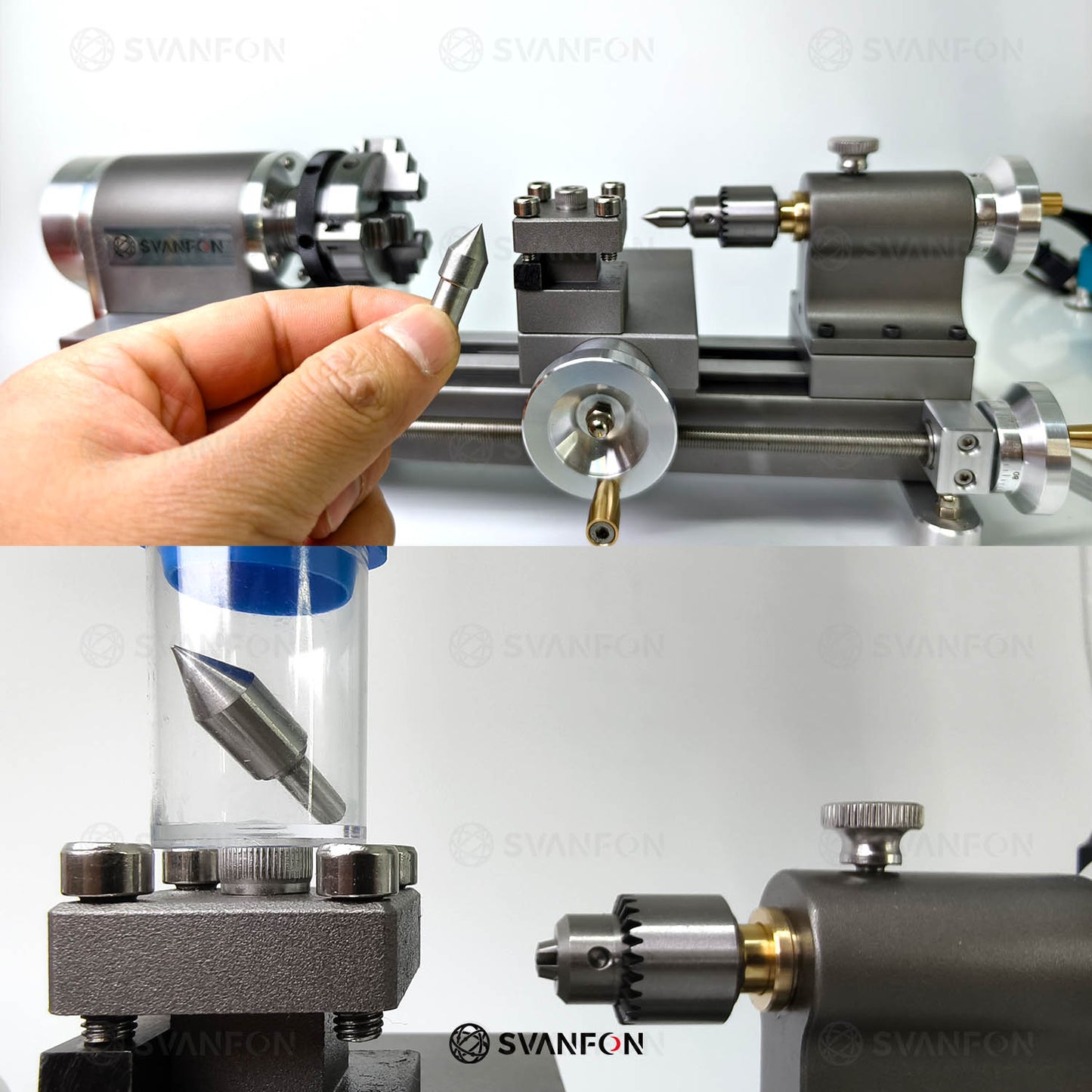 Mini Lathe Center Assortment - SvanFon Mini Metal Mechanical Models