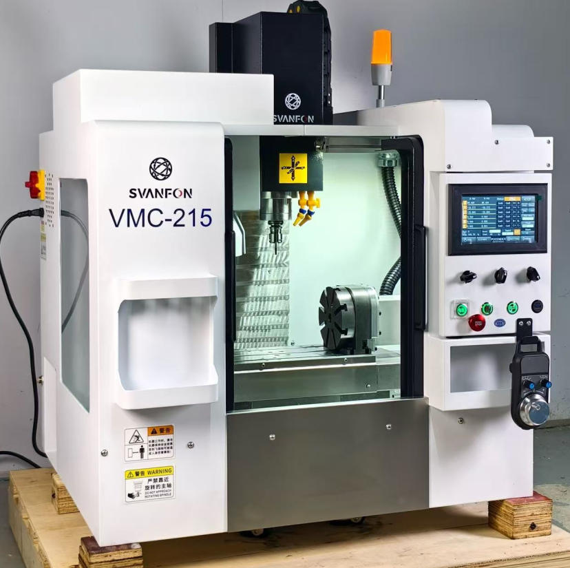 VMC215 Small 3-Axis/4-Axis Benchtop CNC Vertical Machining Center | Desktop CNC Mill & Engraving Machine | Mini Precision Equipment