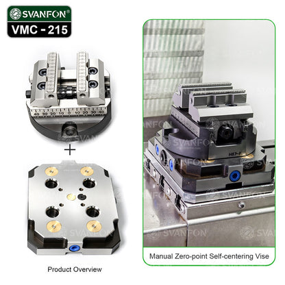 CNC Zero Point Workholding Vise & Chuck Set | 3-Axis & 4-Axis Quick Change Base