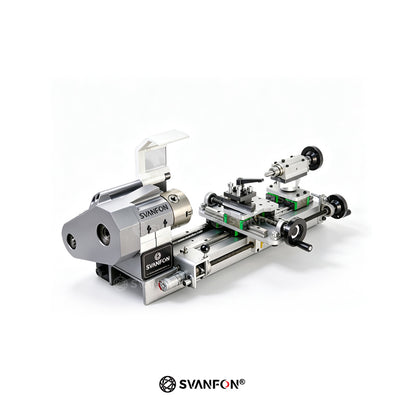 SVANFON S90 Benchtop Hobby Mini Metal Lathe | Precision Turning Machine for Home Garage DIY Workshop