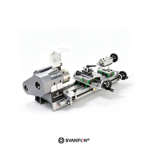 SVANFON S90 Benchtop Hobby Mini Metal Lathe | Precision Turning Machine for Home Garage DIY Workshop