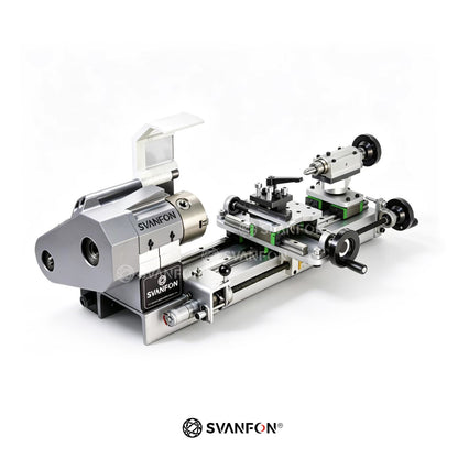 SVANFON S90 Benchtop Hobby Mini Metal Lathe | Precision Turning Machine for Home Garage DIY Workshop