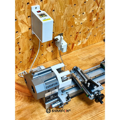 SVANFON S90 Benchtop Hobby Mini Metal Lathe | Precision Turning Machine for Home Garage DIY Workshop