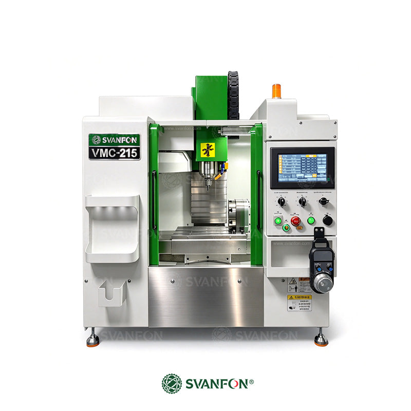 VMC215 Small 3-Axis/4-Axis Benchtop CNC Vertical Machining Center | Desktop CNC Mill & Engraving Machine | Mini Precision Equipment