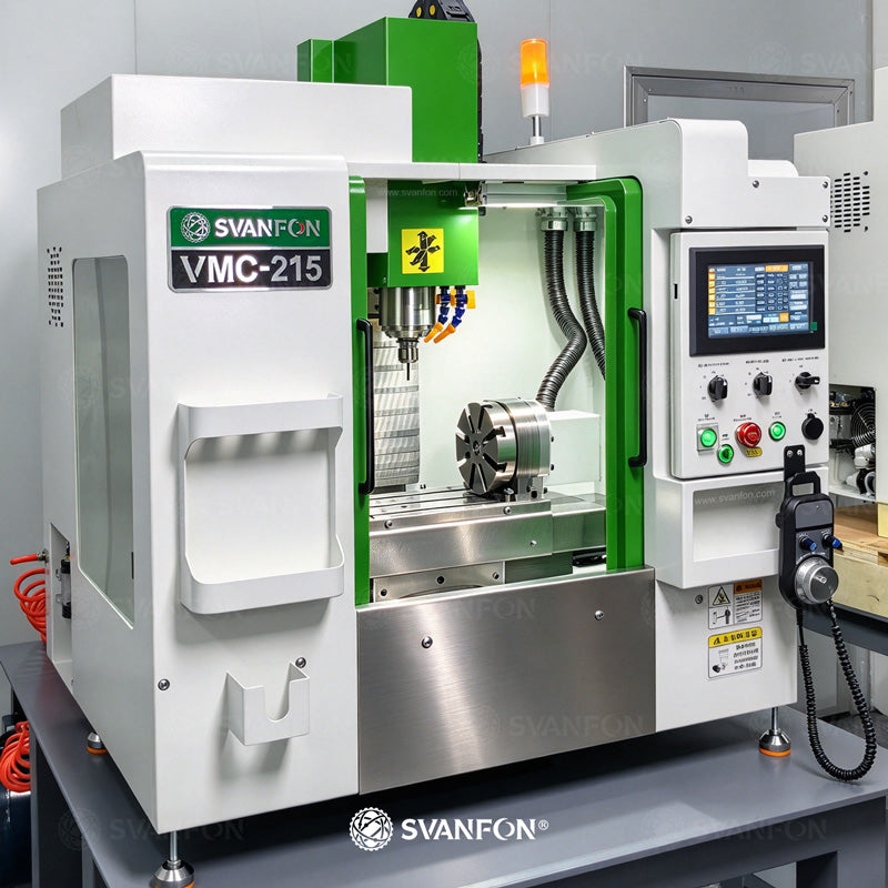 VMC215 Small 3-Axis/4-Axis Benchtop CNC Vertical Machining Center | Desktop CNC Mill & Engraving Machine | Mini Precision Equipment