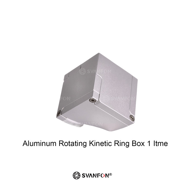 Aluminum Rotating Kinetic Ring Box & Titanium Gear Mechanical Ring