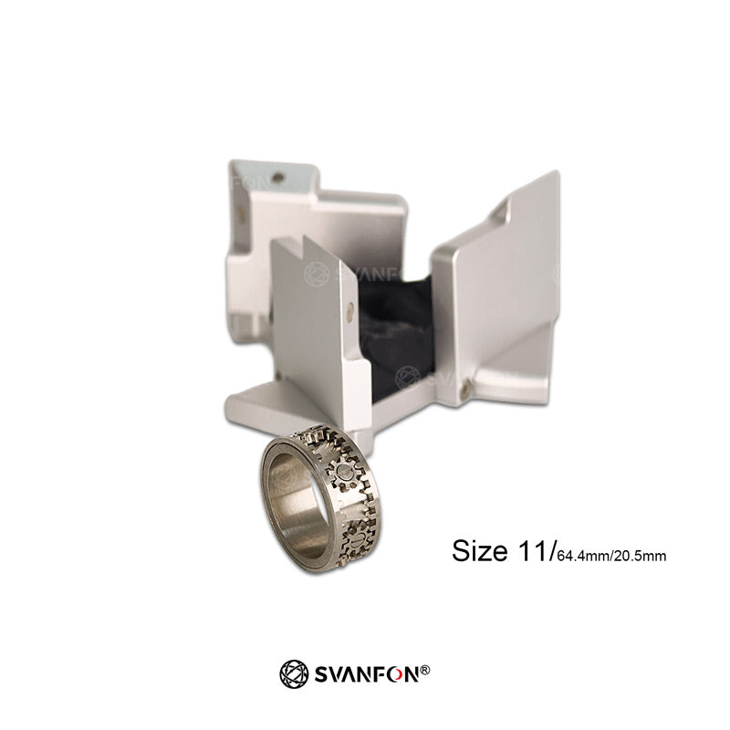 Aluminum Rotating Kinetic Ring Box & Titanium Gear Mechanical Ring