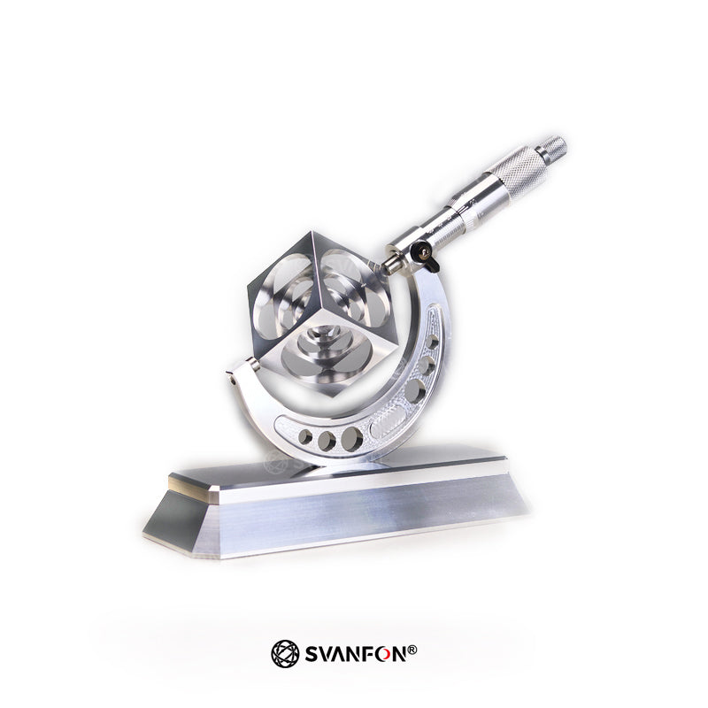 SVANFON Micrometer Desk Art – Precision Metal Fidget Toy for Makers & Engineers