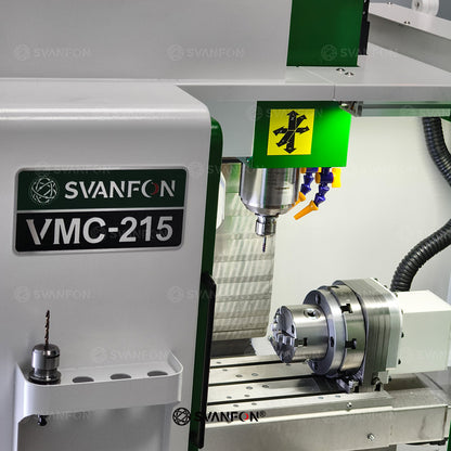 VMC215 Small 3-Axis/4-Axis Benchtop CNC Vertical Machining Center | Desktop CNC Mill & Engraving Machine | Mini Precision Equipment